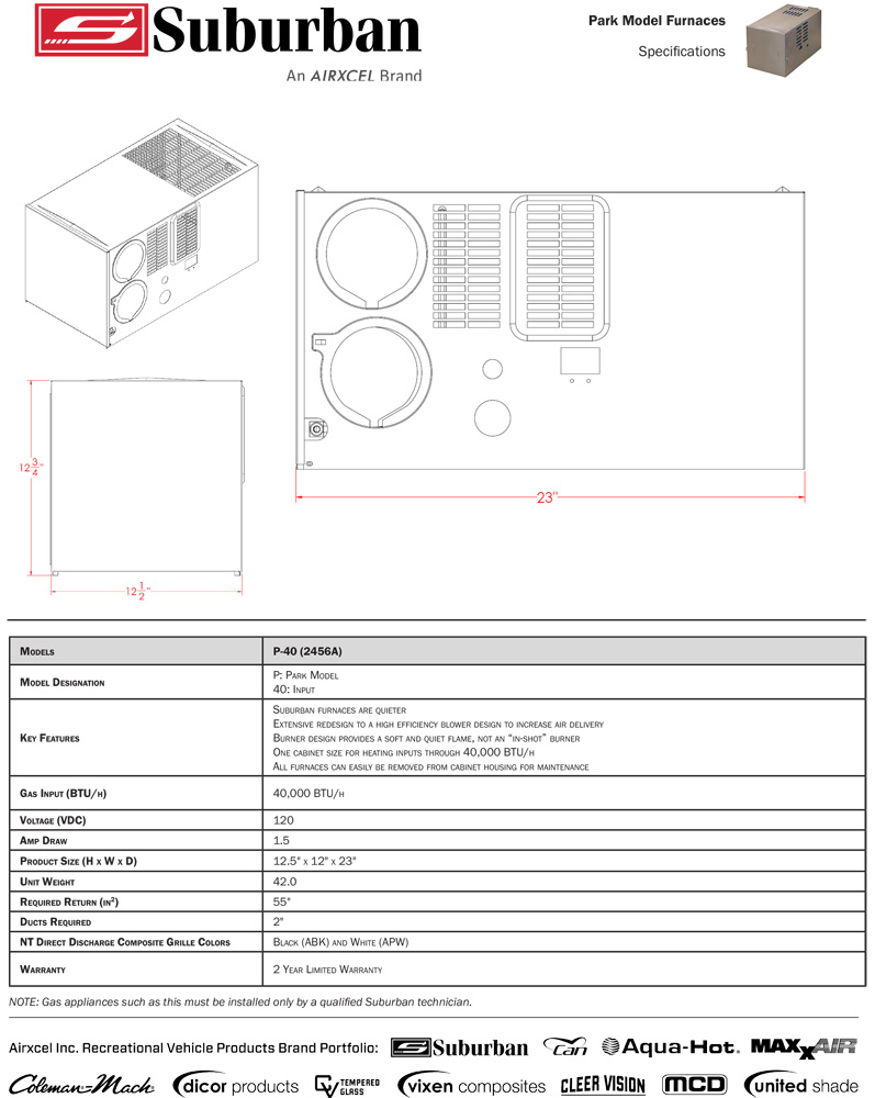 Park Model Furnace (10 per package) The Airxcel Store Independent